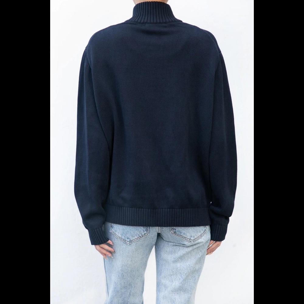 Brandy melville navy blue Aleah 1/4 zip sweater - Picture 3 of 5